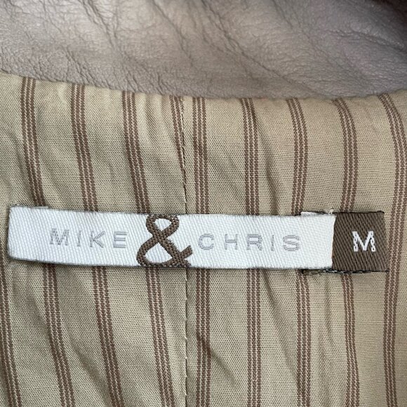 MIKE & CHRIS Jude Leather Jacket ASO Gossip Girl & Lindsay Lohan Y2K Trench M - Picture 8 of 9